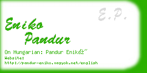 eniko pandur business card